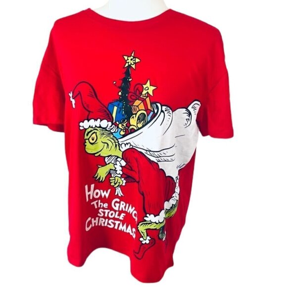 NWOT The Grinch Dr Seuss, Red Tee Size M - #How the Grinch Stole Christmas! - Picture 1 of 9